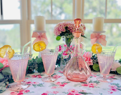 Vintage Pink Depression Glass Cup & Saucer Set Mayfair Pink by Anchor  Hocking Country Farmhouse Romantic Cottage Kitchen Home Decor Gift Her 