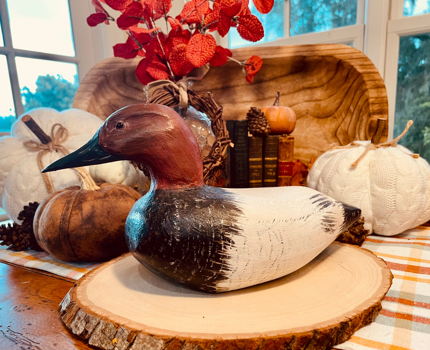 Vintage Muscovy Wooden Duck Decoy