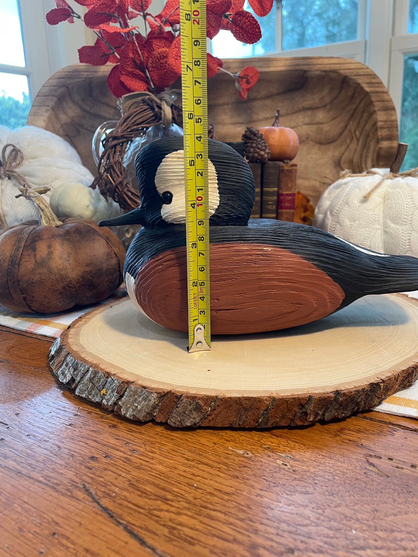 Vintage Wooden Hooded Merganser Duck Decoy