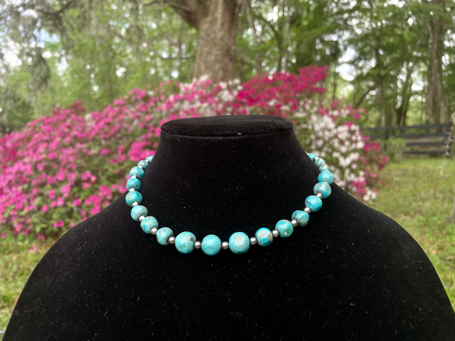 Natural Shaped Turquoise Stone Necklace