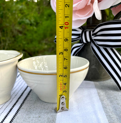 Vintage Syracuse China Ivory Collection Small Sauce Bowls One with a Ruffled Edge