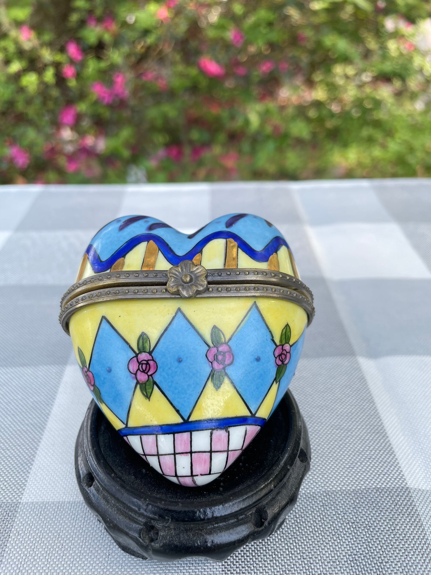 Vintage Heart Shaped Trinket Box