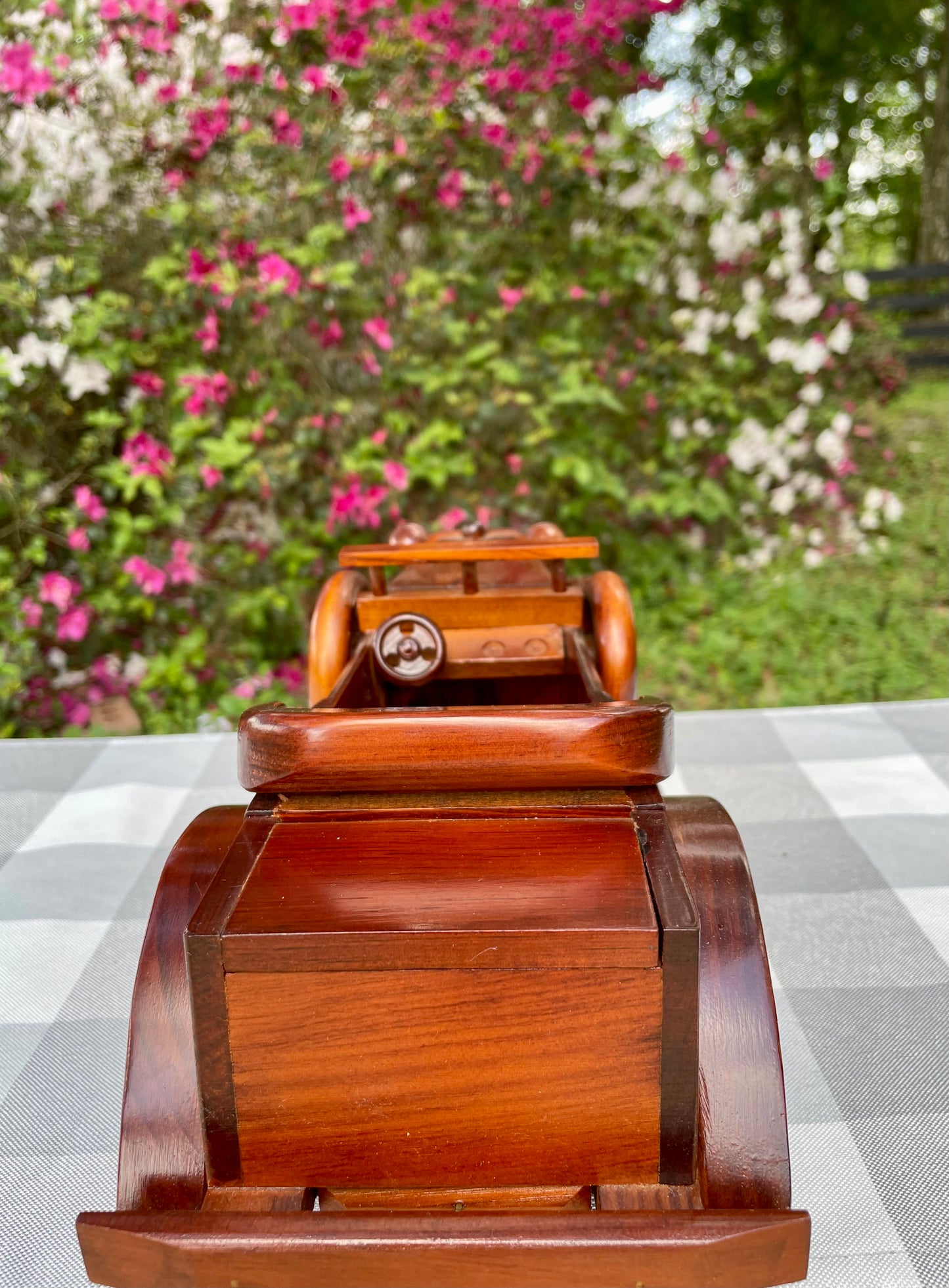 Antique Full Size WV Wood Set Mahogany Carved F108 Series 1931' Cadillac 355-A Convertible Coupe Model Car