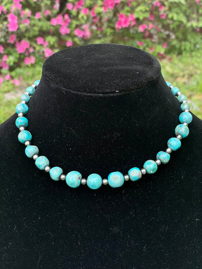 Natural Shaped Turquoise Stone Necklace