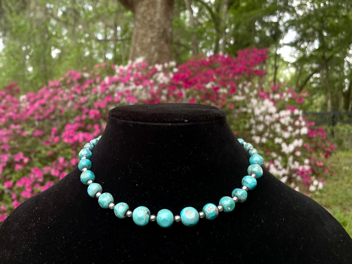 Natural Shaped Turquoise Stone Necklace