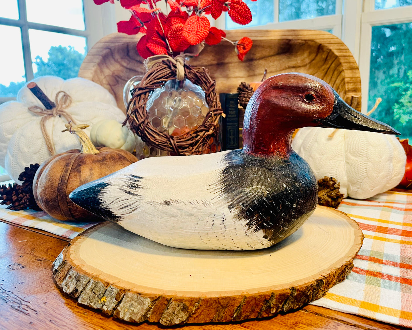 Vintage Muscovy Wooden Duck Decoy