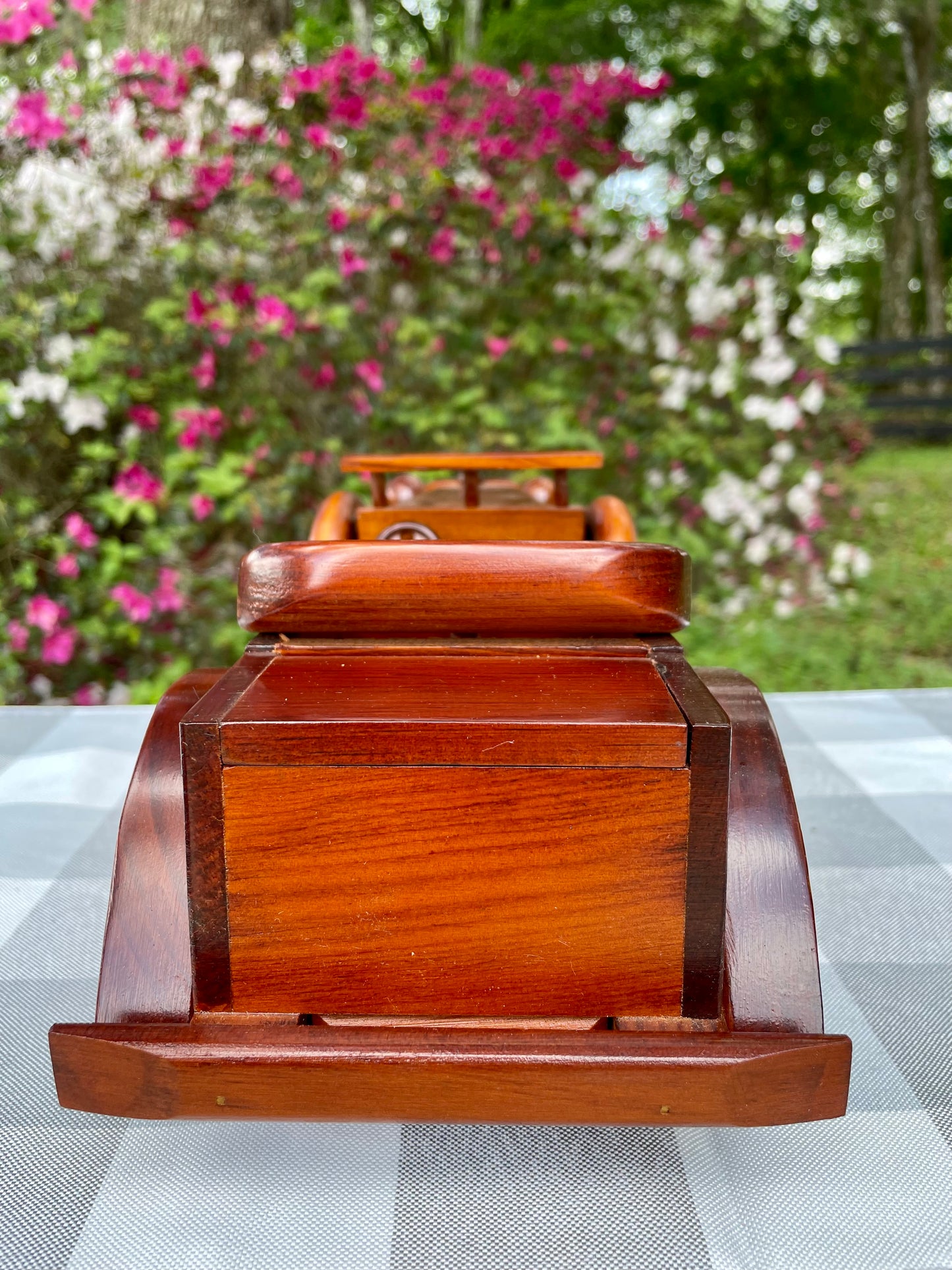 Antique Full Size WV Wood Set Mahogany Carved F108 Series 1931' Cadillac 355-A Convertible Coupe Model Car