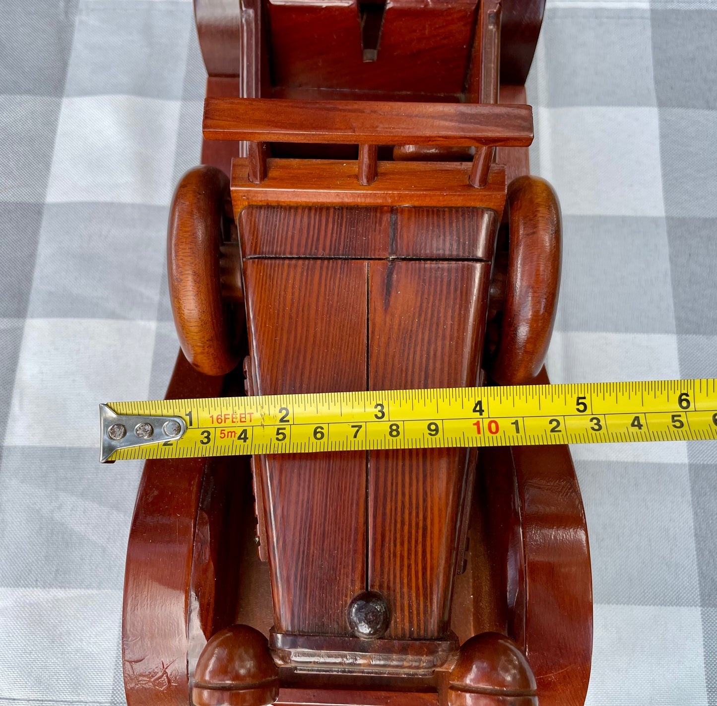 Antique Full Size WV Wood Set Mahogany Carved F108 Series 1931' Cadillac 355-A Convertible Coupe Model Car