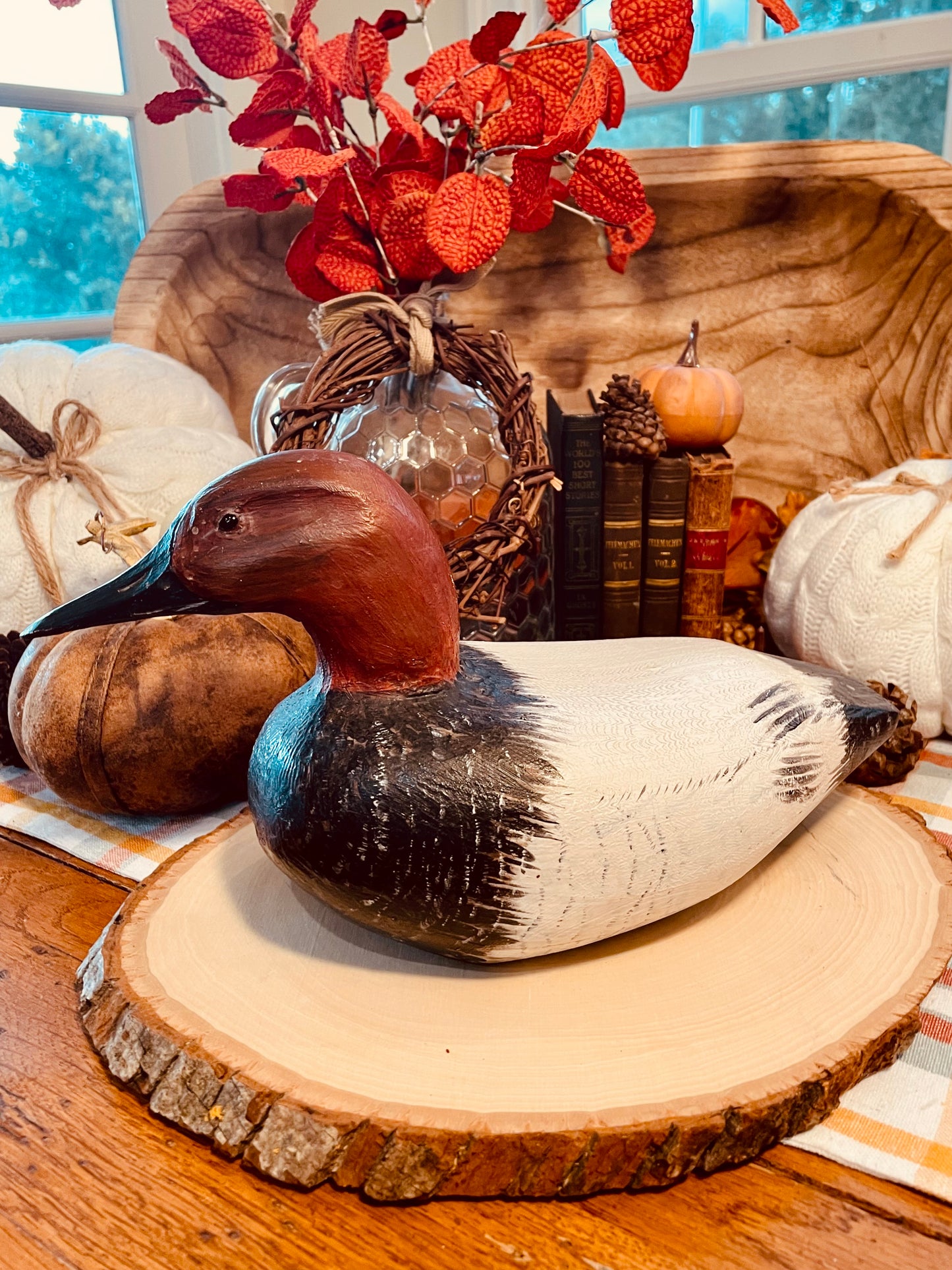 Vintage Muscovy Wooden Duck Decoy