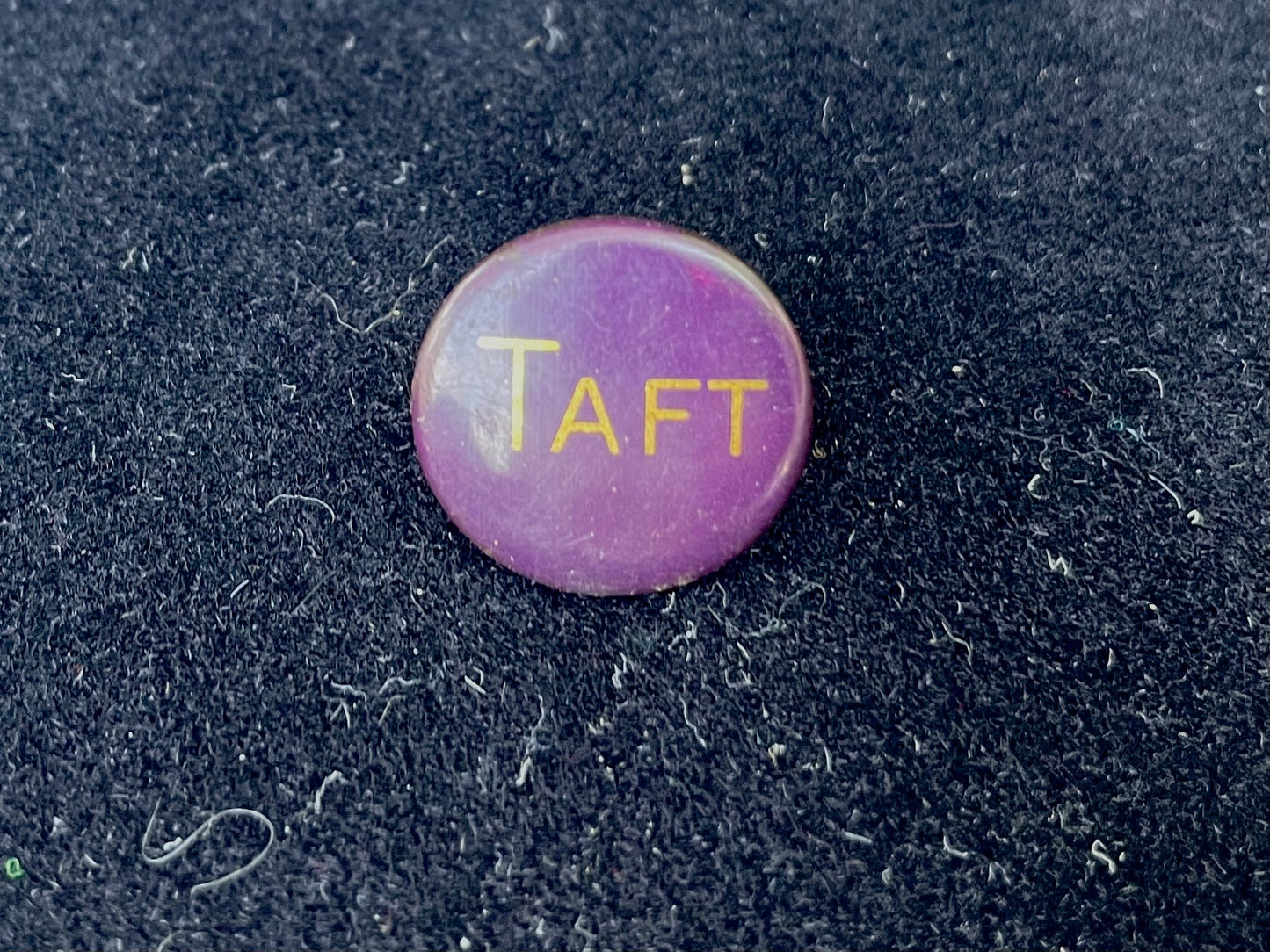 Antique Howard Taft Purple 1908 Presidential Campaign Pin