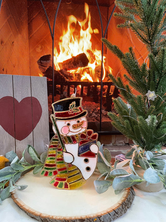 Vintage Christmas SunCatcher Frosty The Snowman