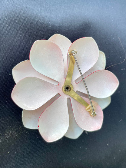 Vintage Patriotic Red White and Blue Daisy Pin Brooch