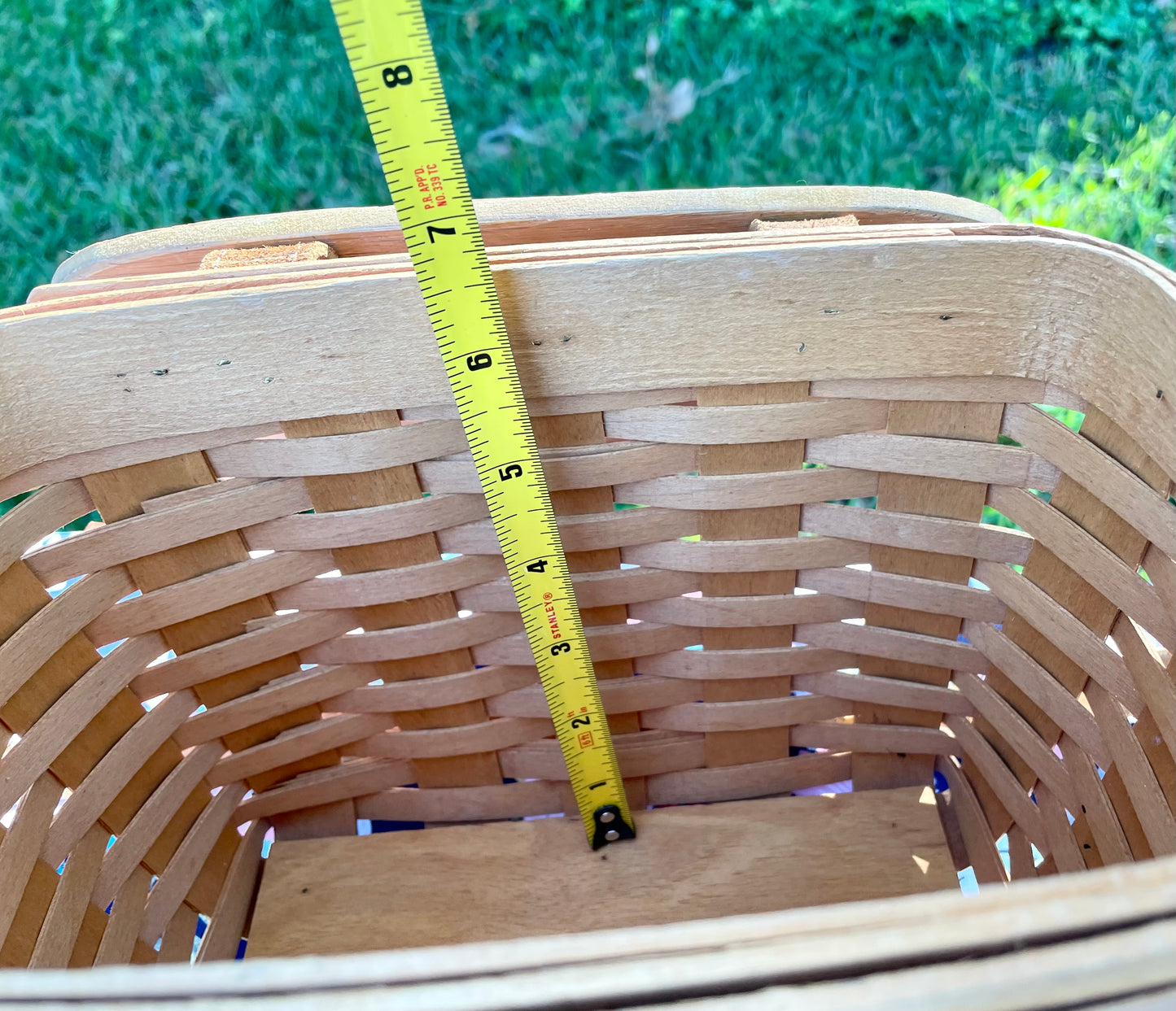 Vintage Longaberger Picnic Basket Purse with Leather Strap