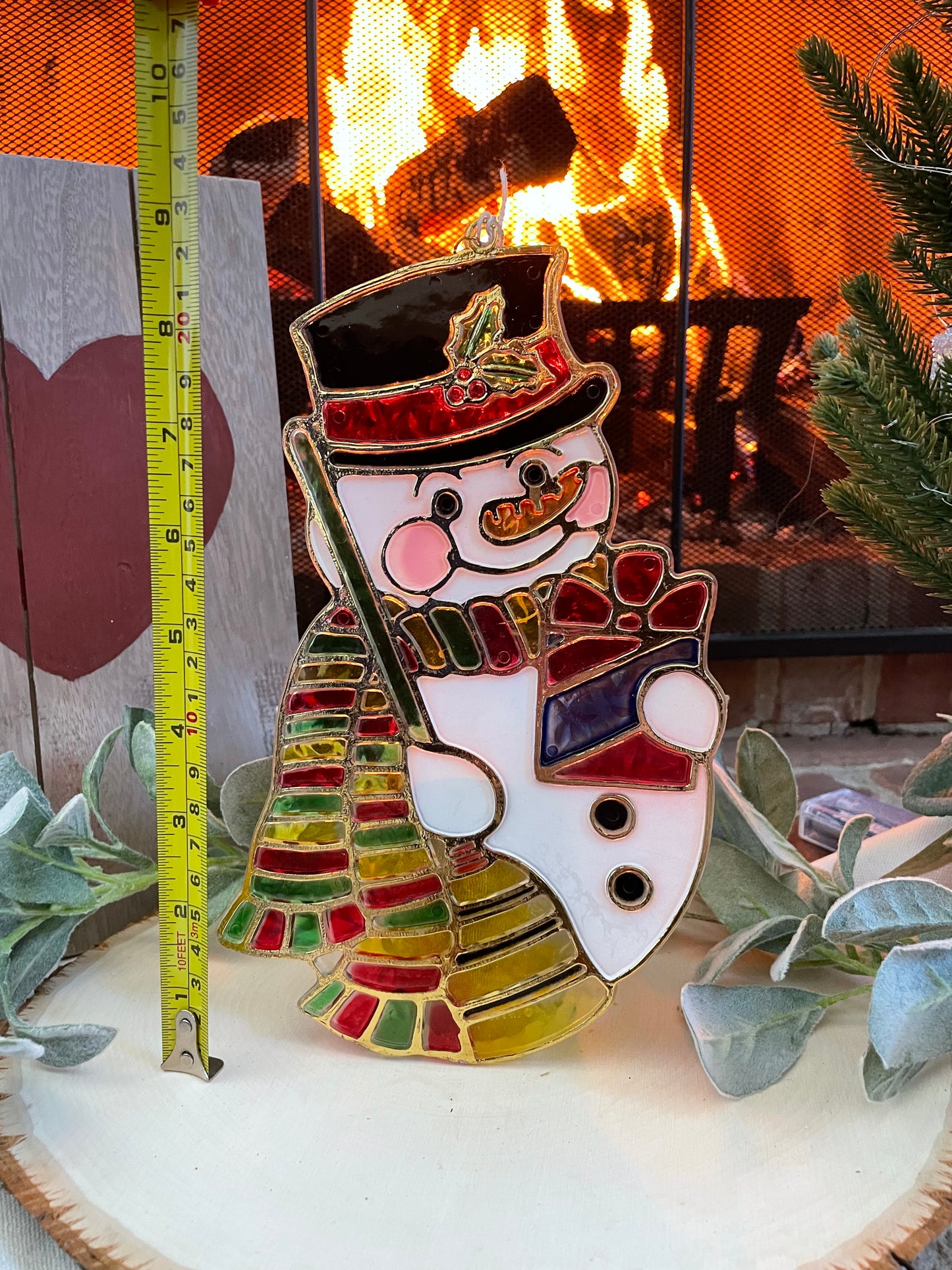 Vintage Christmas SunCatcher Frosty The Snowman