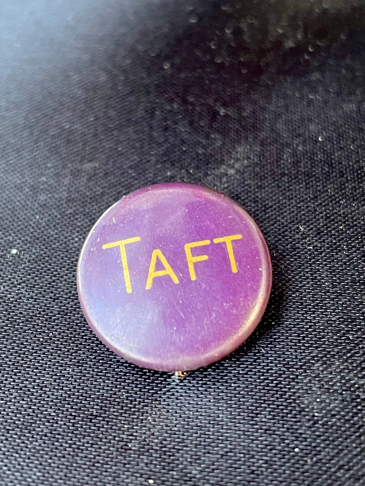 Antique Howard Taft Purple 1908 Presidential Campaign Pin