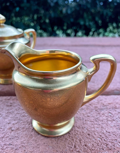 Vintage 1930s Pickard Cream and Sugar Bowls