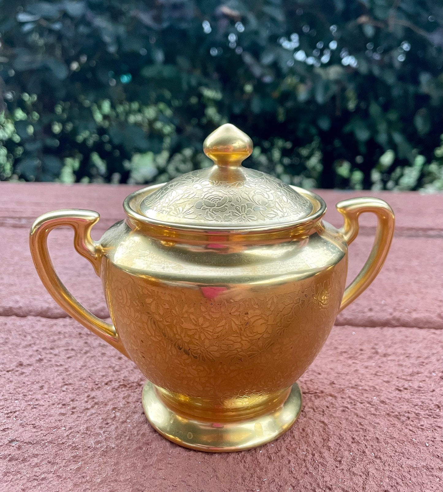 Vintage 1930s Pickard Cream and Sugar Bowls