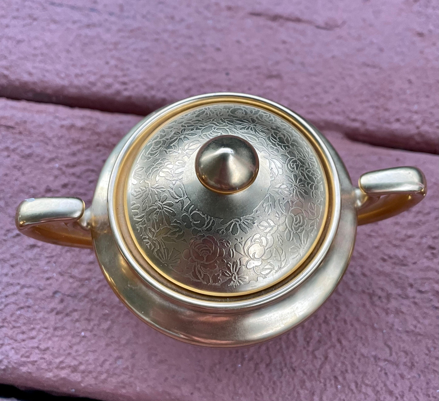 Vintage 1930s Pickard Cream and Sugar Bowls