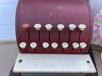 Vintage 1950s Tin Toy Cash Register