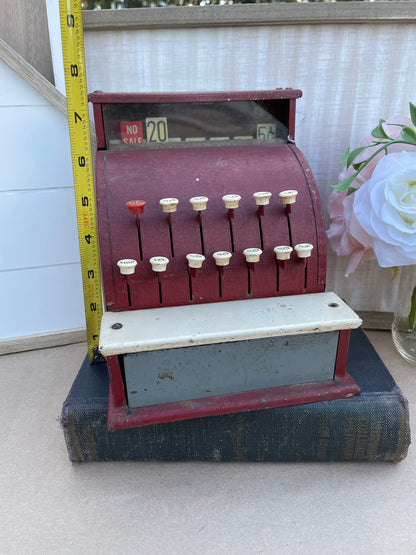 Vintage 1950s Tin Toy Cash Register