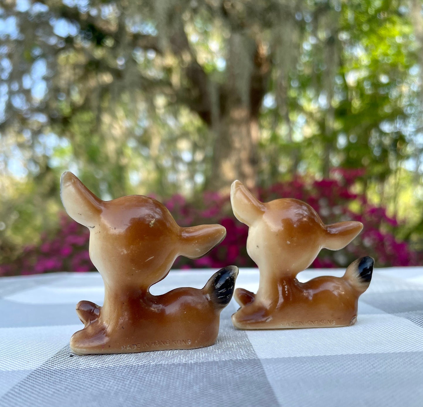 Vintage Plastic Tiny Deer Christmas Figurines Set of 4 – The Broken Bird  Company