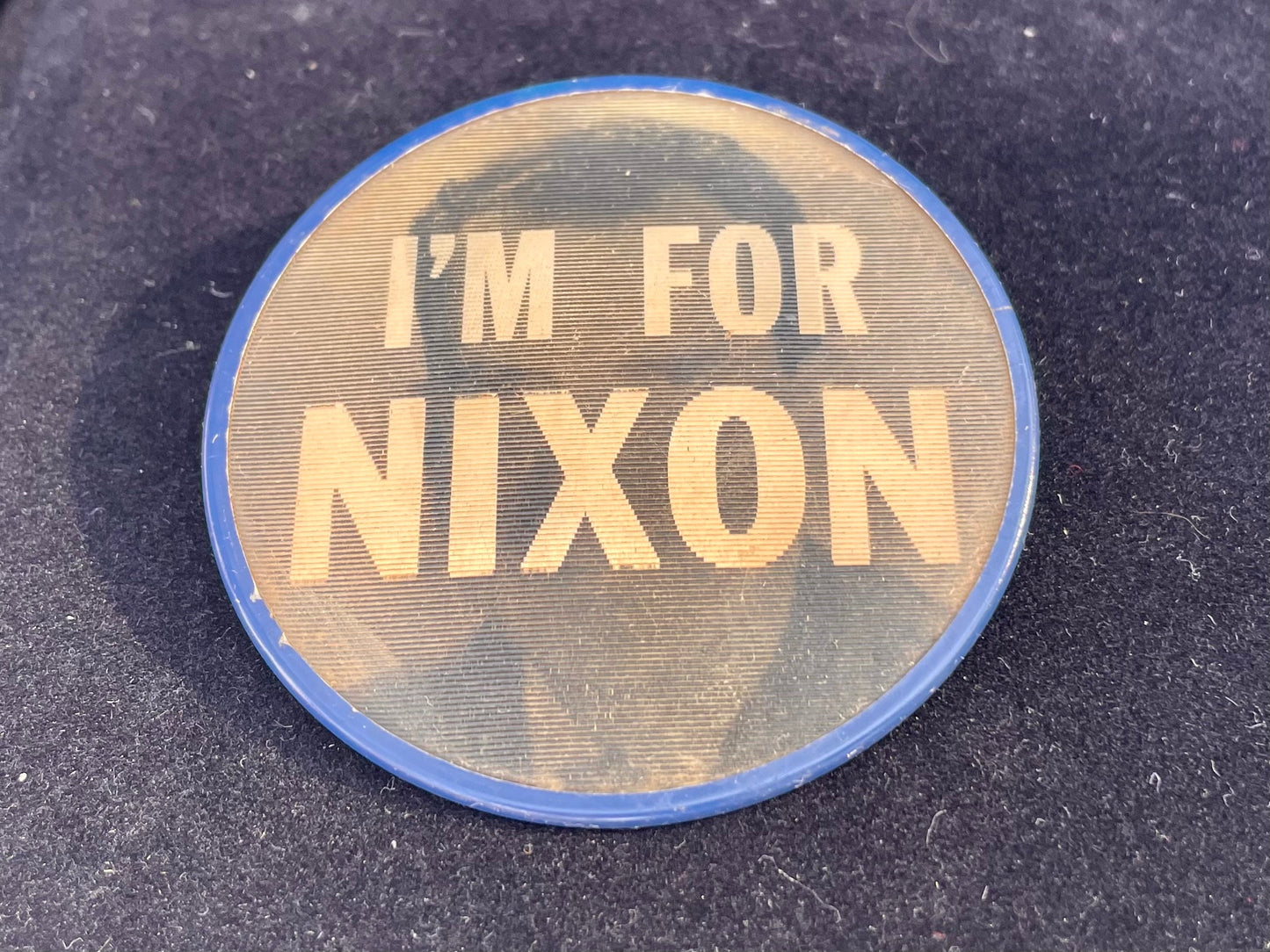 I'm For Nixon 1968 Richard Nixon Holographic Political Campaign Pin