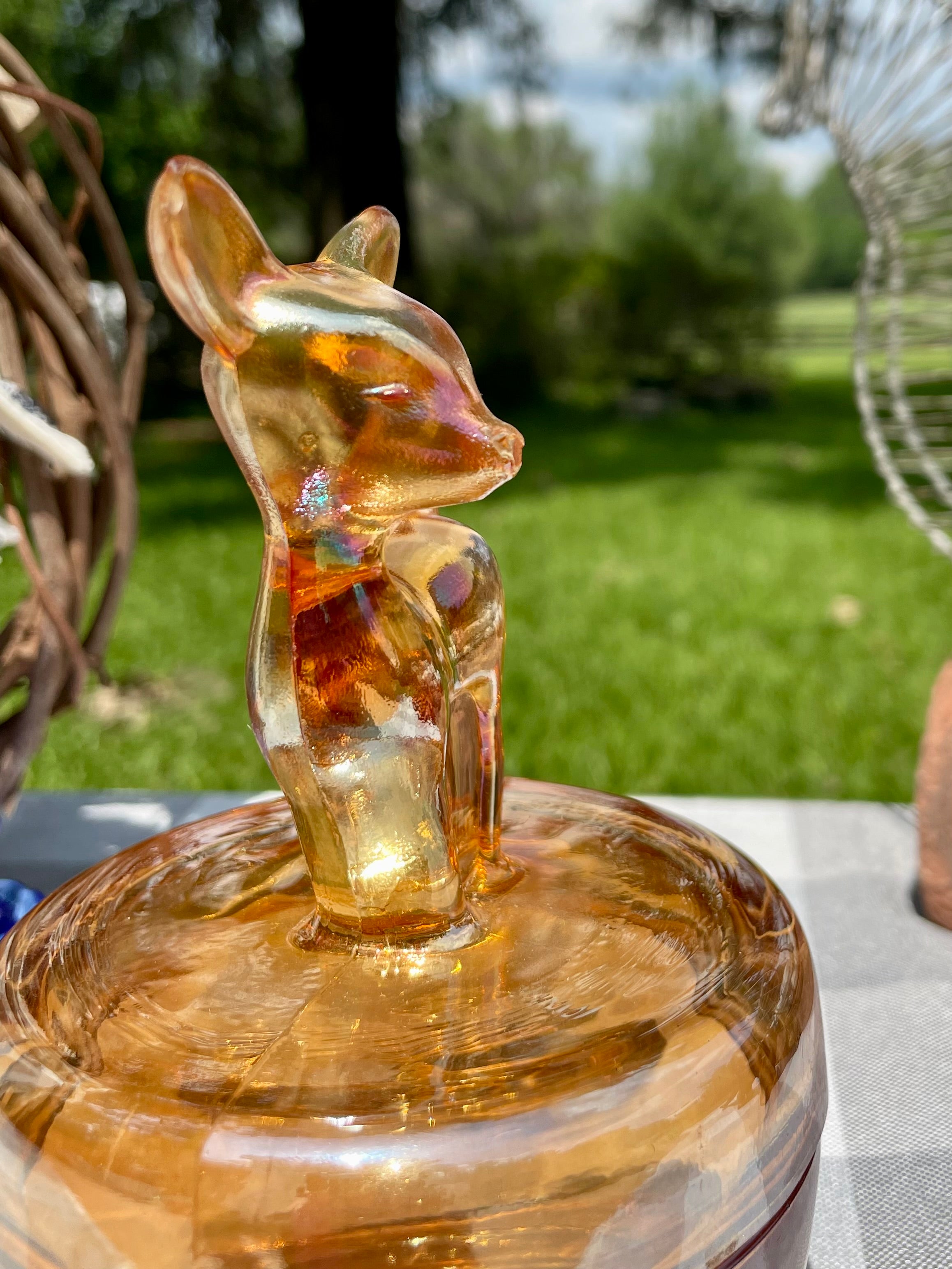 Vintage carnival offers glass