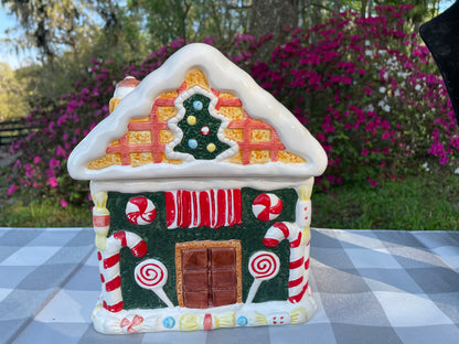 Vintage World Bazars Gingerbread House Cookie Jar