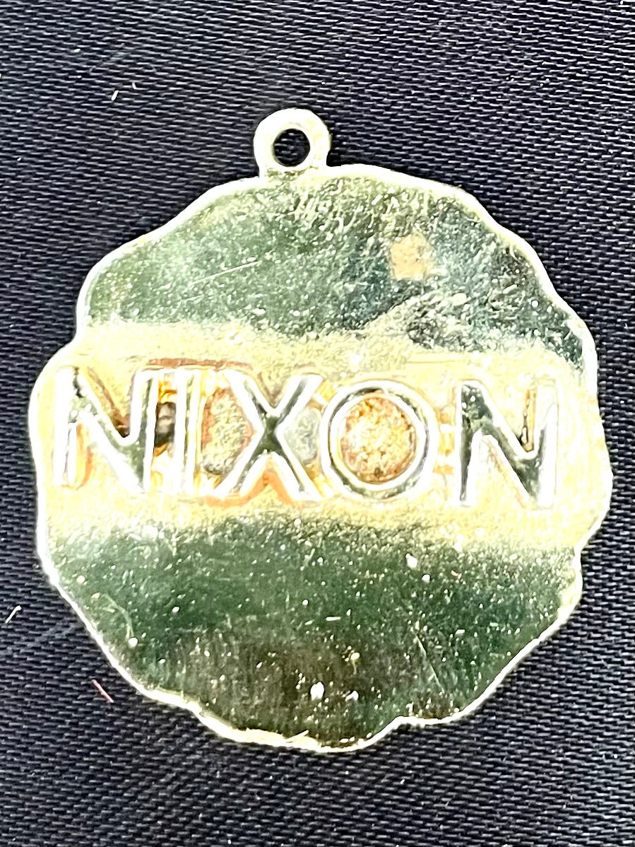 Vintage Vermont State Coin like Pendant with Nixon on the Back