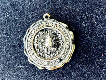 Vintage Vermont State Coin like Pendant with Nixon on the Back